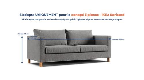 Comfort Works Comfort Works Custom Karlstad Sofa Covers, Replacement for IKEA Karlstad 3-Seater Sofa (3-Seater - Medium Grey)