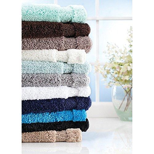 InterDesign iDesign Spa Microfiber Polyester Bath Mat, Non-Slip Shower Accent Runner Rug for Master, Guest, and Kids' Bathroom, 60" x 21", White