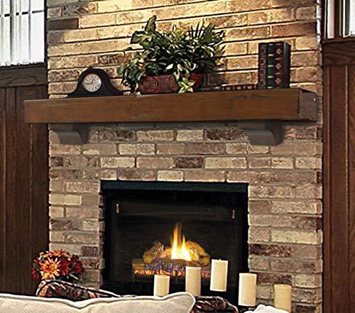 Pearl Mantels Pearl Mantels 412-60-70 Shenandoah Pine 60-Inch Fireplace Mantel Shelf, Rustic Cherry
