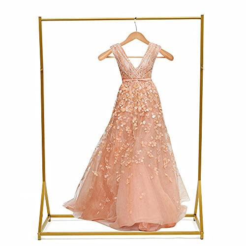 Bathrena Garment Rack Freestanding Metal Clothing Rack Wedding Dress Bridal Garment Stand Garment Rack Standing Metal Sturdy Clothing Rack Gold