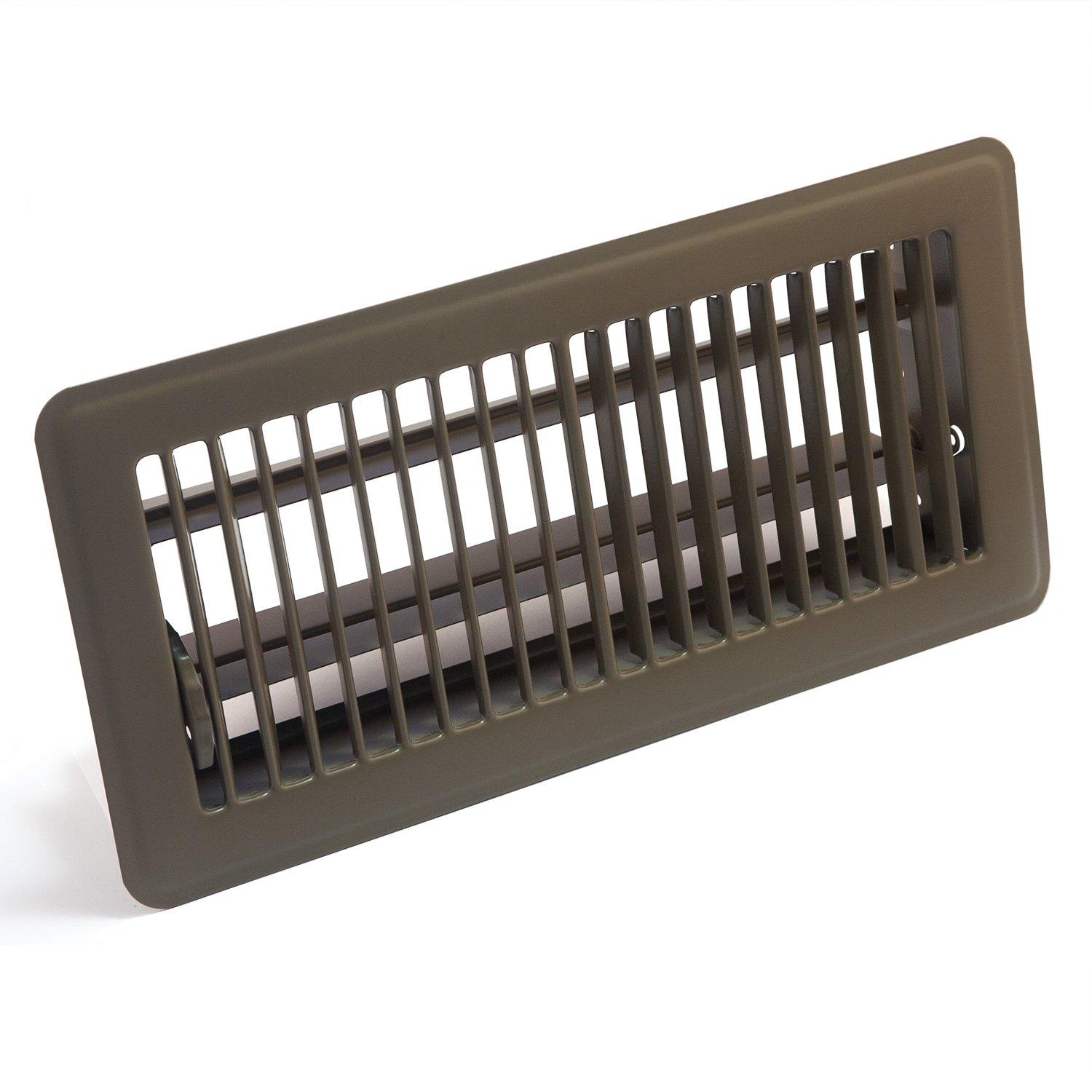 Accord Ventilation Accord ABFRBR410 Floor Register with Louvered Design, 4-Inch x 10-Inch(Duct Opening Measurements), Brown