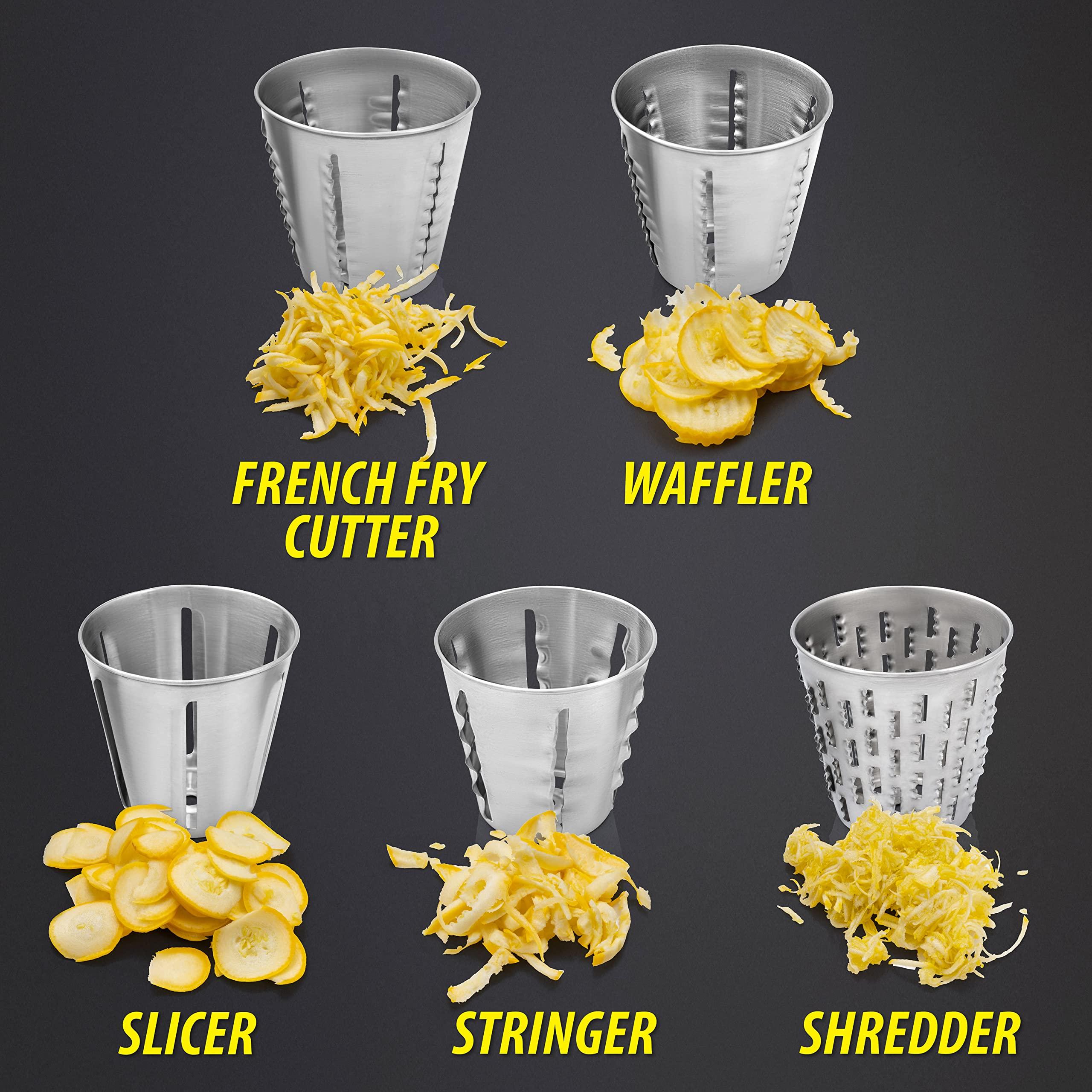 Maxam Maxam Vegetable Chopper, Dynamic Food Processor with Stainless-Steel Shredders With 5 Quart Mixing Bowl