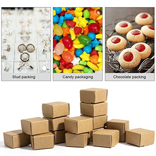 Sdootjewelry Sdootjewelry Small Gift Boxes 100 Pack, Kraft Gift Boxes Bulk 1.57 1.57 0.98, Ring Boxes Bulk, Small Cardboard Boxes for Jewelry Packaging, Brown