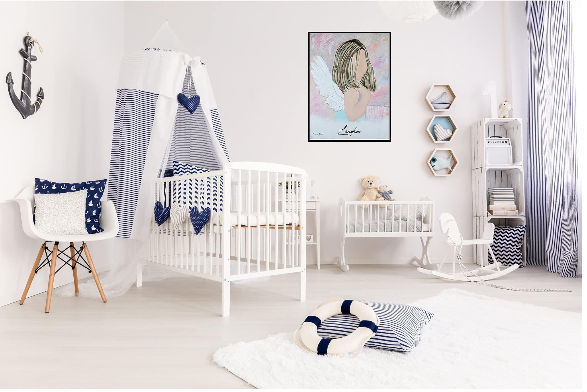 Generic Abstract Angel Painting - Kids Room Dcor - Angel Wall Prints - Angel Abstract Print-Angel Art-Angel Art-Angel Painting-Guardian Angel (Giclee Print, 18x24 Inches)