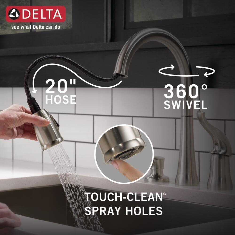 DELTA FAUCET DELTA 16970-SSSD-DST Kate Pull-Down, Overall Height: 14-5/16, Stainless