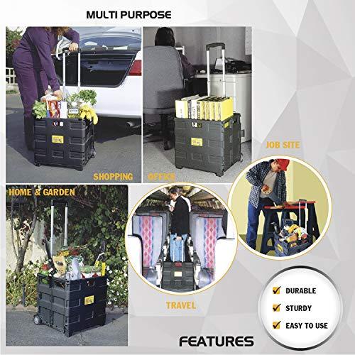 Olympia Tools Olympia Tools 85-010 Grand Pack-N-Roll Portable Tools Carrier with Telescopic Handle, 80 Lb. Load Capacity, Black