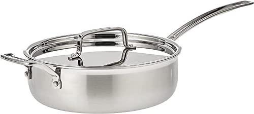 Cuisinart Cuisinart MCP33-24HN MultiClad Pro Stainless 3-1/2-Quart Saute with Helper and Cover Skillet, 3.5-Quart, Sauté Pan w/Helper & Cover