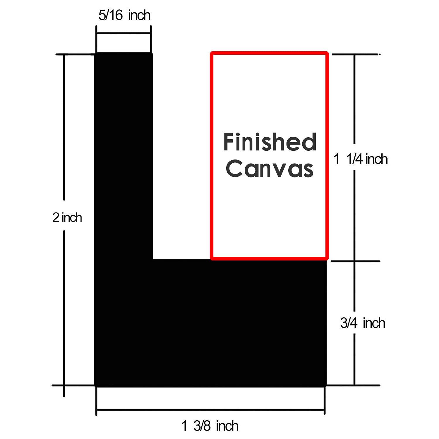 Sunwes Sunwes Floating Canvas Frame Floater Frames Wood-Look Art Frames with 1.25\" Deep Floater Frame for Canvas Wall Art Portrait Landscape Living Room Bedroom Kitchen Decor