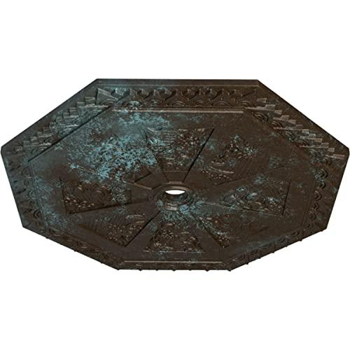 Ekena Millwork Ekena Millwork CM30SPBBS Spring Octagonal Ceiling Medallion, 29 1/8\"OD x 2 1/4\"ID x 1 1/8\"P, Hand-Painted Bronze Blue Patina