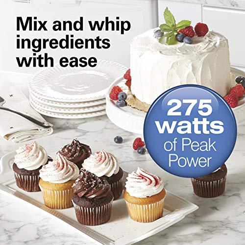 Hamilton Beach Hamilton Beach Power Deluxe 6-Speed Electric Hand Mixer with Snap-On Storage Case, QuickBurst, Beaters, Whisk, Powerful 250 Watt Motor, Bowl Rest, Black (62692)