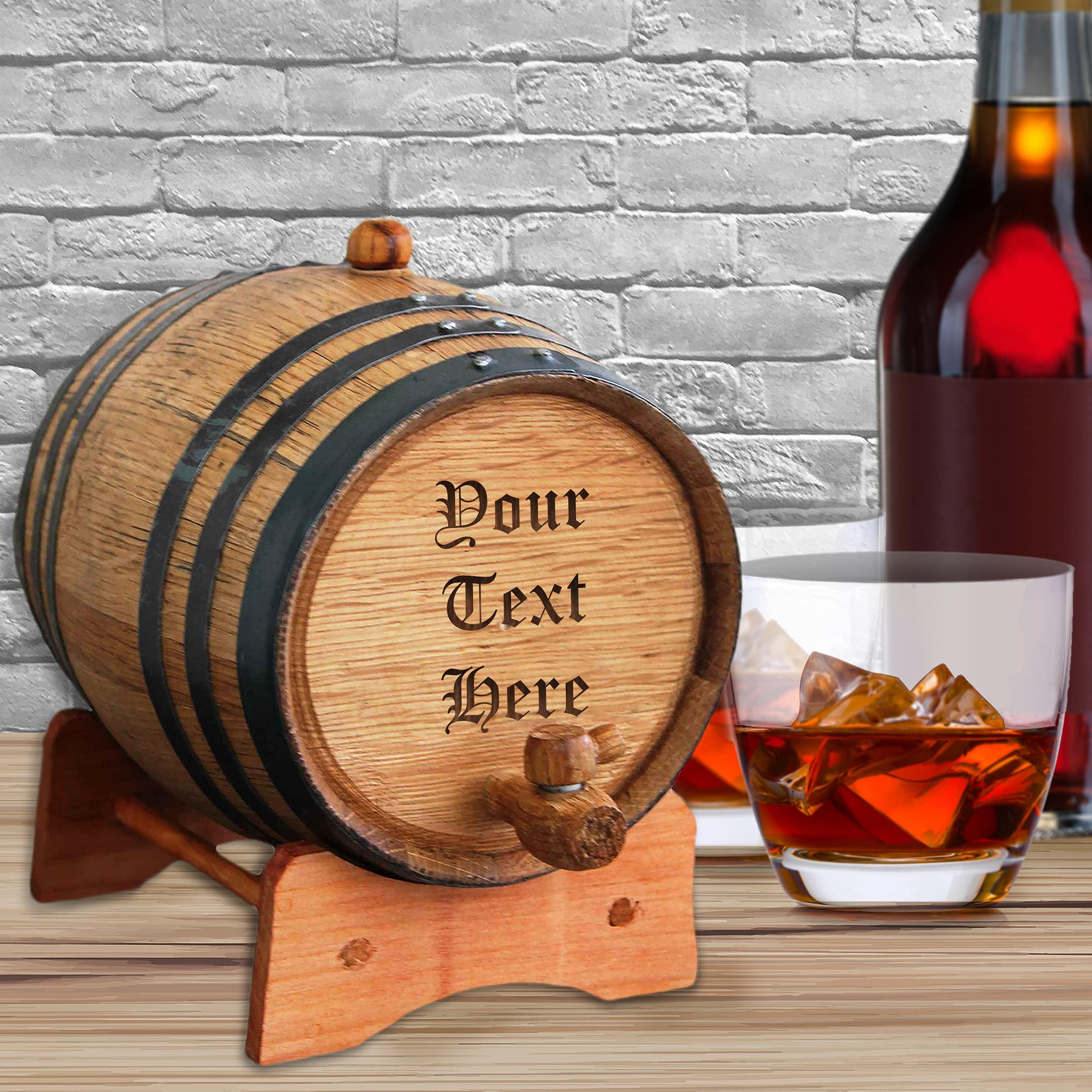 My Personal Memories My Personal Memories Customized Oak Whiskey or Wine Barrel with Engraving - Monogrammed Wedding Groomsmen - Personalized (2 Liter Barrel)