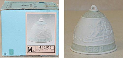 Lladro Lladro 1988 Green Porcelain Christmas Bell Ornament