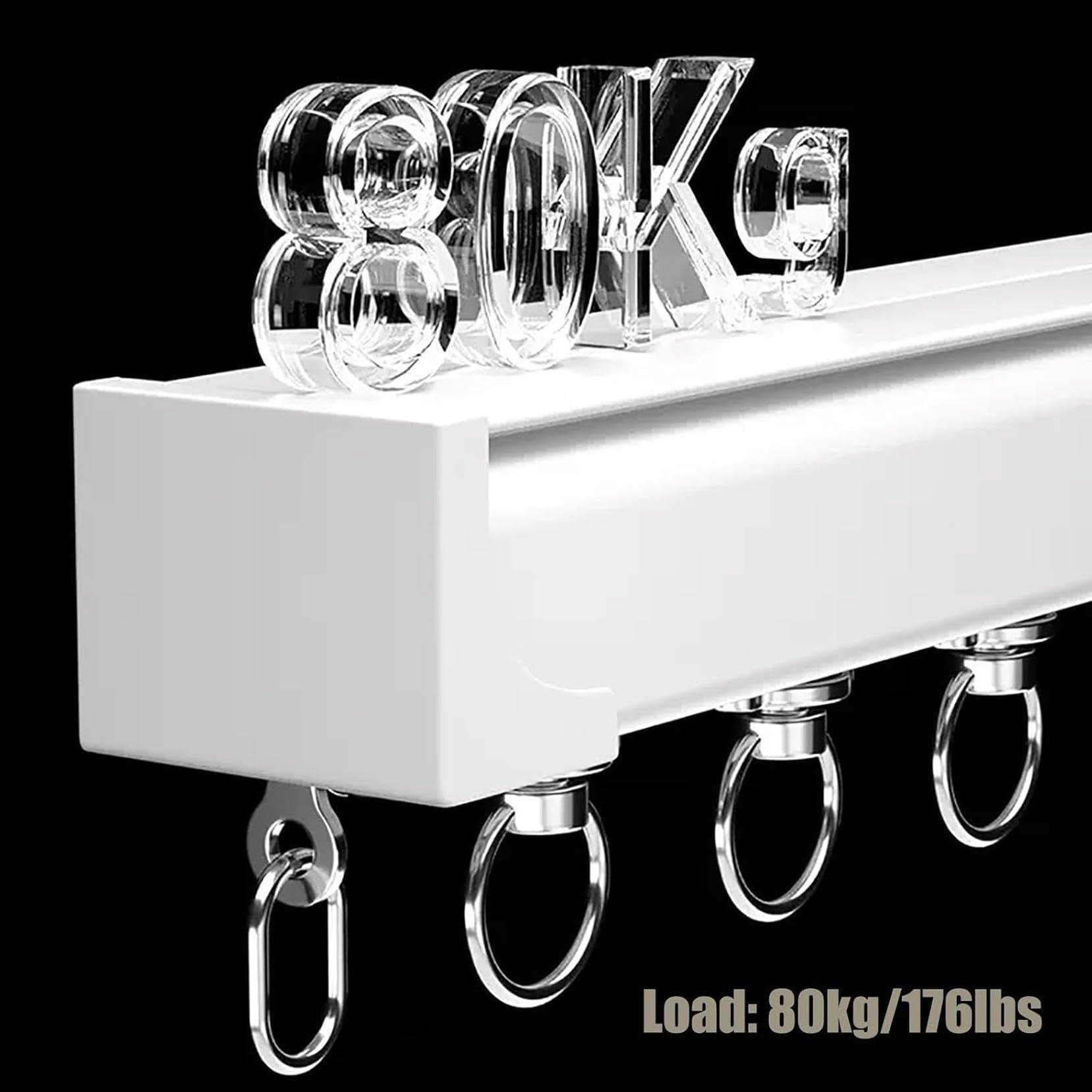 BTURYT BTURYT Heavy Duty Curtain Track Ceiling Mount for Heavy Curtains, Home Commercial Extra Long Straight Curtain Rail Room Divider, 2mm Thick Curtain Rod for Living Room Bedroom Study~/