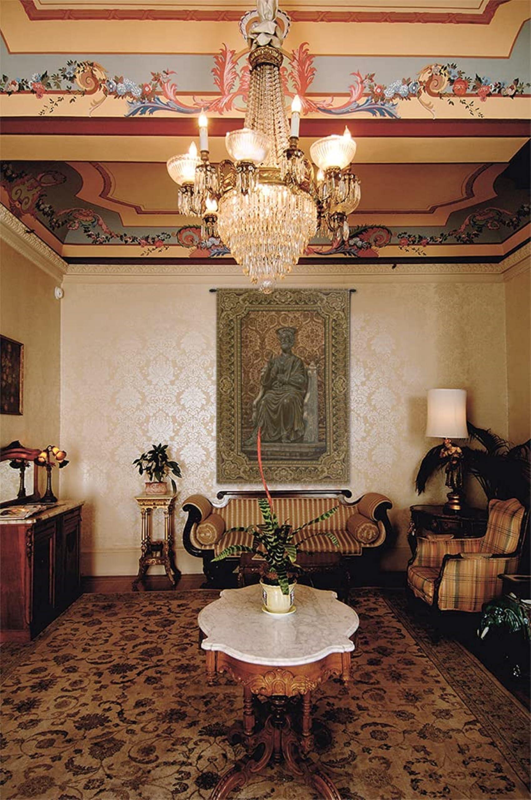 C Charlotte Home Furnishings Inc. Charlotte Home Furnishings Inc. Bronze Statue Of St. Pietro Italian Tapestry Wall Hanging 38 X 25 Inch Viscose Cotton And Polyester Blend Wall Art Perfect For Home Decor And Wall Decor