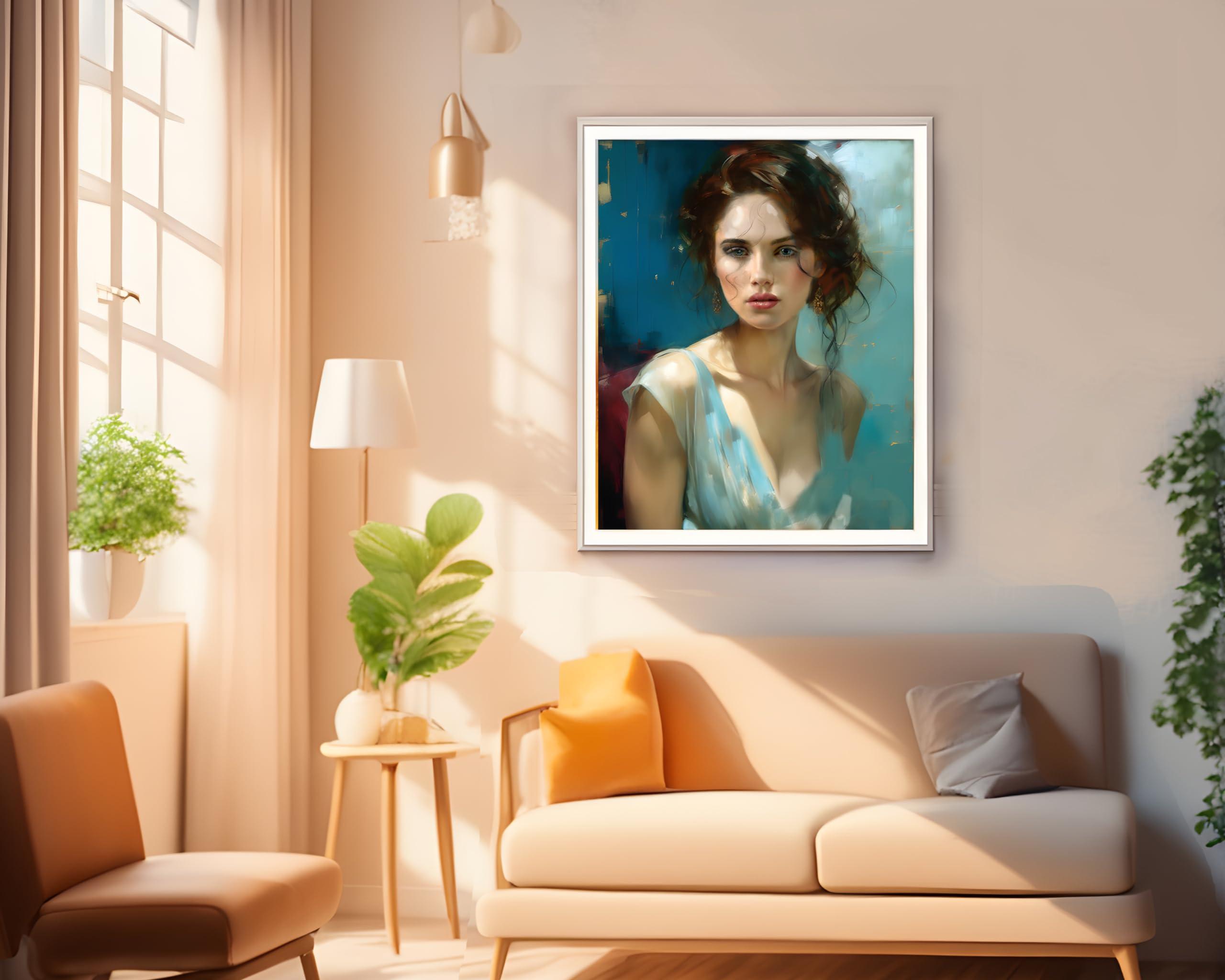 Generic Custom Portrait Painting from photo, Oil Portrait from your photo, Commission Portrait, Customized Portrait, Portrait on canvas, Wall Art, Print on canvas with partial manual work