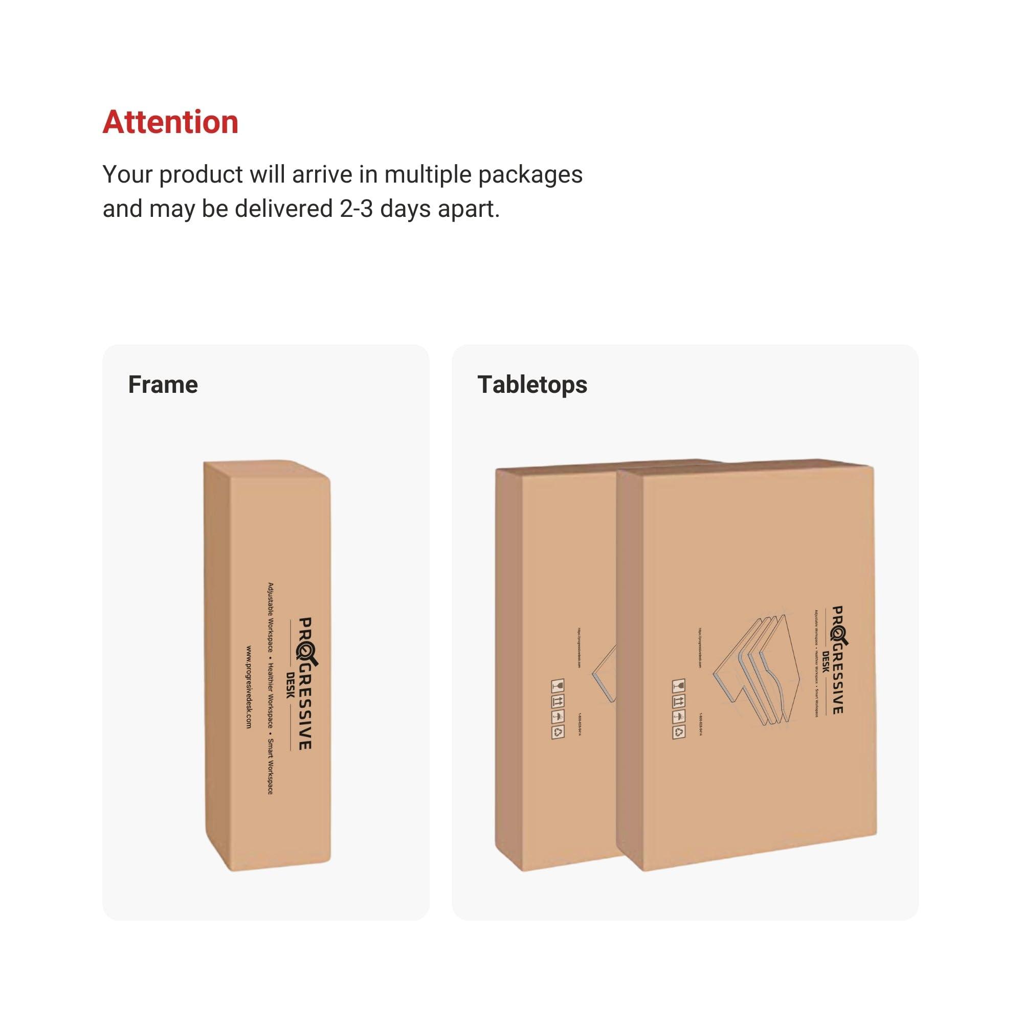 Progressive Desk Progressive Desk Standing Desk: FLT-05, DT-4224-GO, DT-7230-GO-D80, DA-10-Black 1 Kit