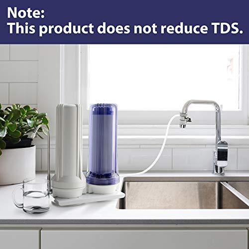 iSpring iSpring CKC2 High Output 2 Stage Countertop Water Filtration Dispenser System-Includes Activated Carbon Block Filters, White