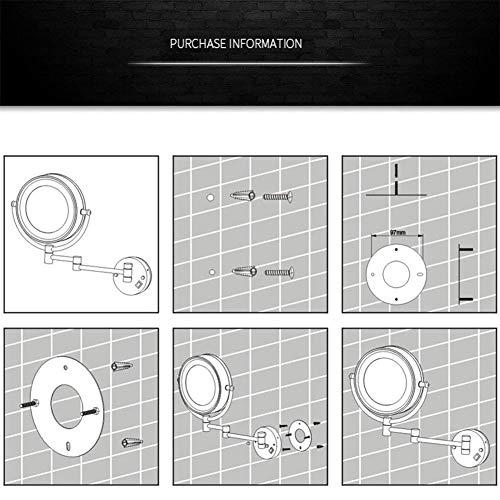 Generic Wall Mounted Makeup Mirror Two-Sided Swivel Wall Mount Mirror,Two-Sided Extendable,360 Degree Swivel(Gold 10X) (Gold 10X)