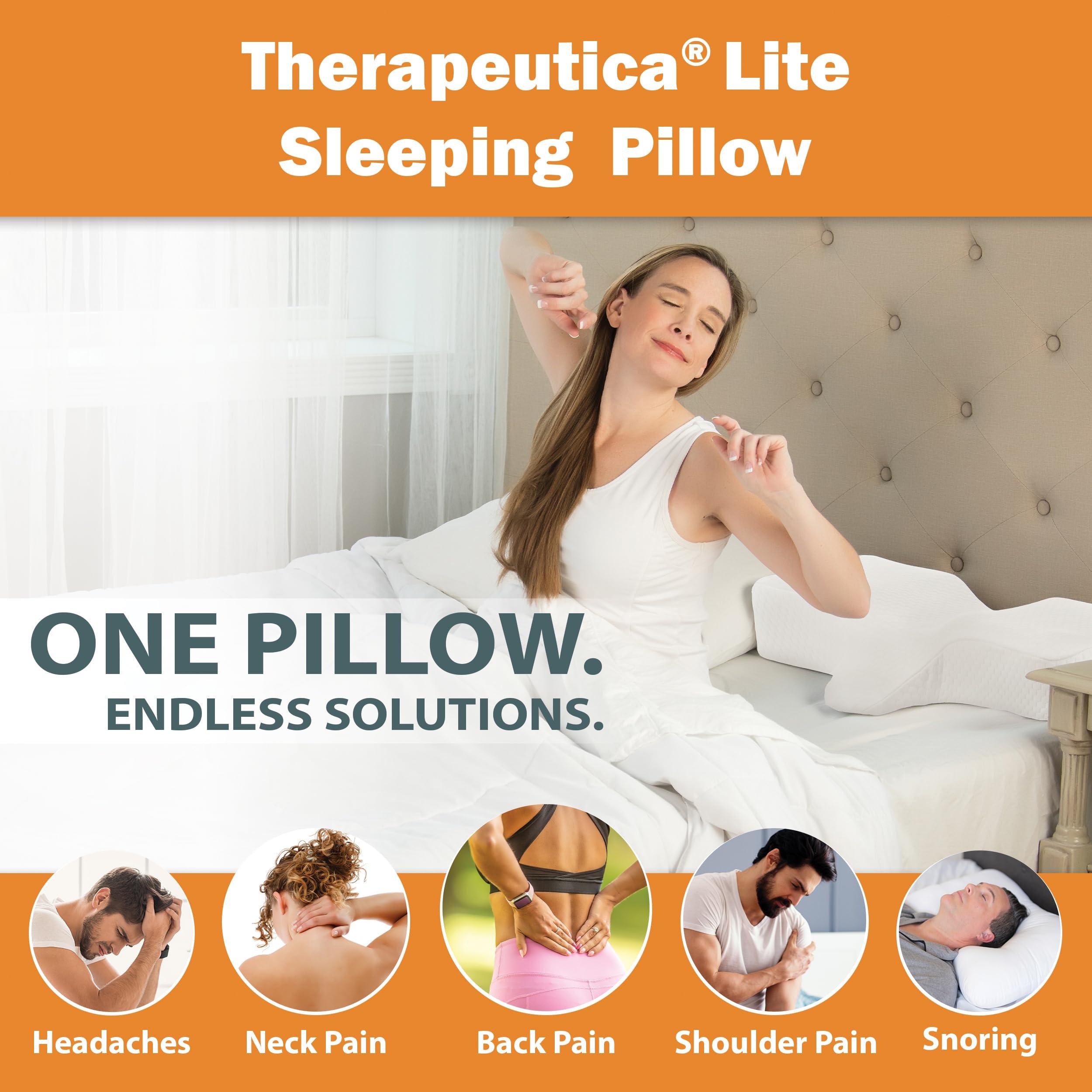 Therapeutica Therapeutica Pillow, Lite Orthopedic Support (Less Firm) Petite & Core Products MicroBeads Dry Eye Compress Moist Heat Pack Bundle