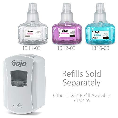 Gojo GOJO LTX-7 Touch-Free Foam Soap Dispenser, White, for 700 mL LTX-7 GOJO Foam Soap Refills (Pack of 1) - 1380-04