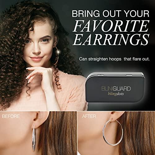 BlingGuard BlingGuard BlingDots Earring Support & Stabilizer - 90 Dots/45 Pairs - Drooping Earring Disc Ear Lobe Back Support, Lifts Large & Heavy Earrings