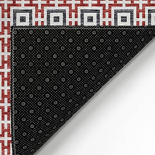 Dalyn Rugs Dalyn Rugs Marlo MO1 Red 10' x 10' Indoor Outdoor Area Rug, Easy Clean, Machine Washable, Non Shedding, Bedroom, Living Room, Dining Room, Kitchen, Patio Rug