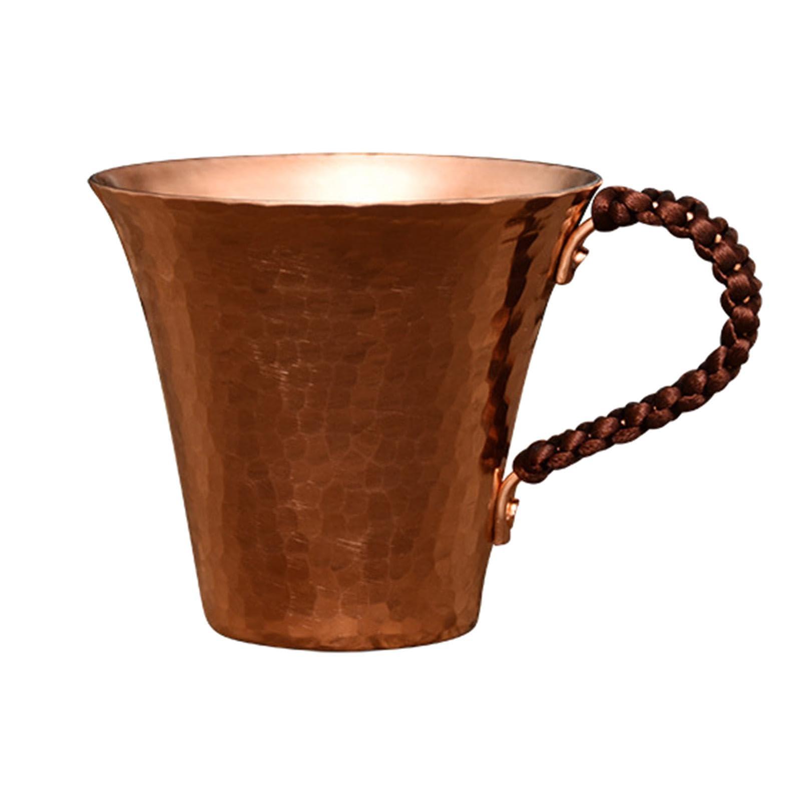Llazsybz Llazsybz Copper Mug Water Cup Clean Copper Tea Cup Drinking Mugs Moscow Mules Mug Copper Water Cup for Tea Coffee Shop, 1 Piece