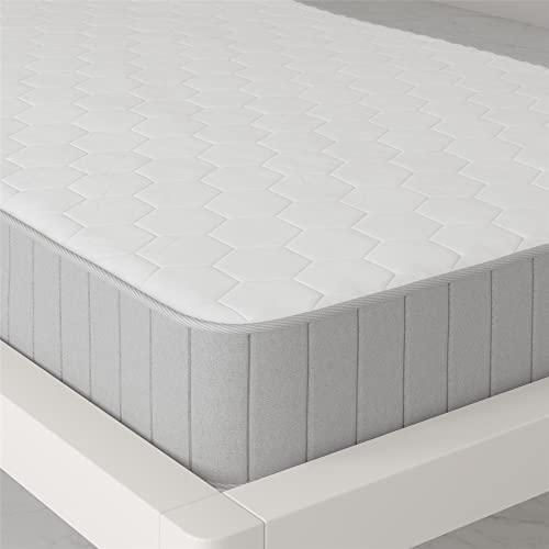 Signature Sleep Signature Sleep,Polyester Tranquility 6 Inch 2-Sided Flippable Bonnell Spring Coil Mattress, Twin Size,Medium GreenGuard Gold Certified,White