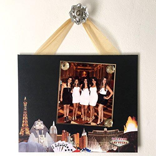 Generic Las Vegas Baby Travel vacation getaway 21st birthday anniversary bachelor bachelorette wedding gift handmade magnetic picture frame holds 5 x 7 photo 9 x 11 size