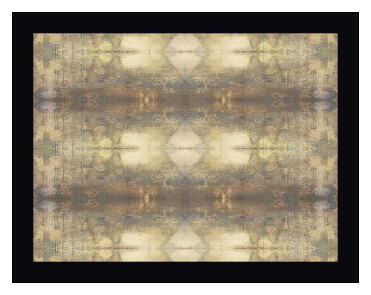 Canvas Art USA Mirrored Abstraction III by Jennifer Goldberger - 28\" x 36\" Framed Canvas Art Print - Black Frame - Ready to Hang