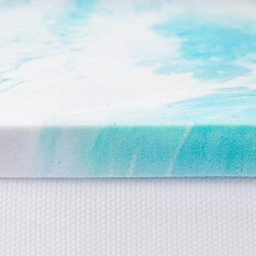 BioPEDIC BioPEDIC 2-Inch King Size Mattress Topper, iCOOL Tech and Gel Swirl Medium Plush Memory Foam Mattress Topper, CertiPUR-US Certified, White, King Size (80\" L x 76\" W x 2\" H)