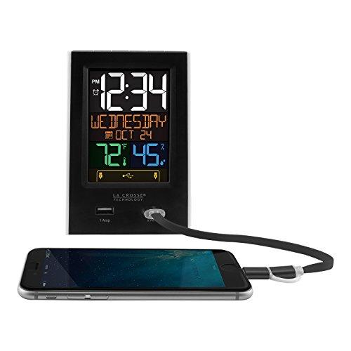 La Crosse Technology La Crosse Technology C86224 Dual USB Charging Alarm with nap Timer, 3.74" L x 2.40" W x 5.24" H, Black