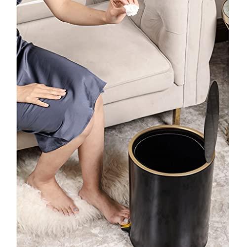 WAVEPEAK WAVEPEAK Indoor Trash cans Trash Can, Round Trash Can Stainless Steel Trash Can with Lid for Kitchen Bedroom and Living Room (12L 2.6bal) Indoor Garbage cans(Blue,2.6bal)