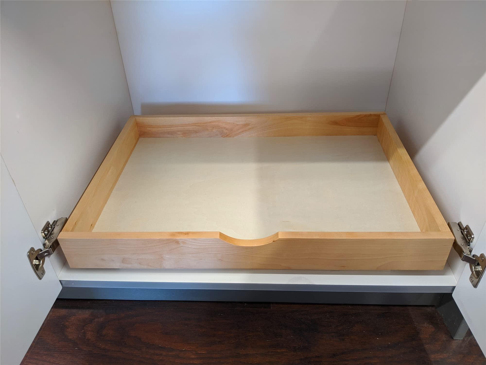 ELYSIAN 26\'\' Under Sink Organizers Storage Dovetail Drawer Rollout Drawer Wood Tray Kitchen Organizer Cabinet Slide Out Shelve Pull-Out Shelf Organization Assembled w/Sliders (26\'\' Width/one Drawer)