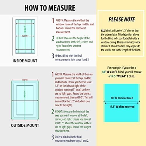 Lumino Lumino 2-Inch Cordless Faux Wood Blinds, 67.75" Width x 60" Length, White - Custom for All Window Sizes, Wood Embossed Slats, Crown Valance, Venetian for Indoor Windows