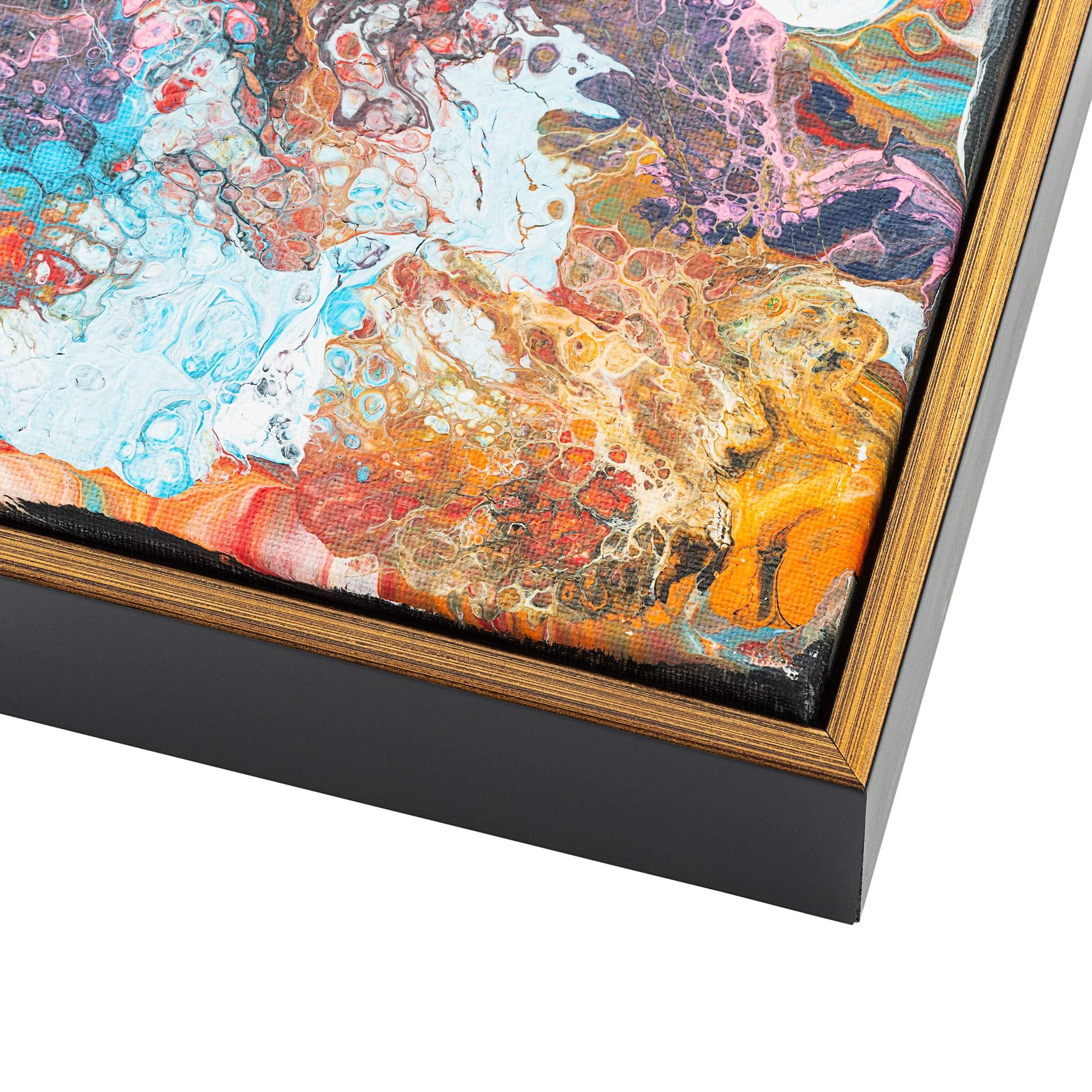 CustomPictureFrames.com CustomPictureFrames.com 26x40 Canvas Frame Gold Solid Wood Floater Frame Width 1 Inches | Interior Frame Depth 1 Inches | Oro Contemporary Canvas Frame Complete with Canvas & Hanging Hardware