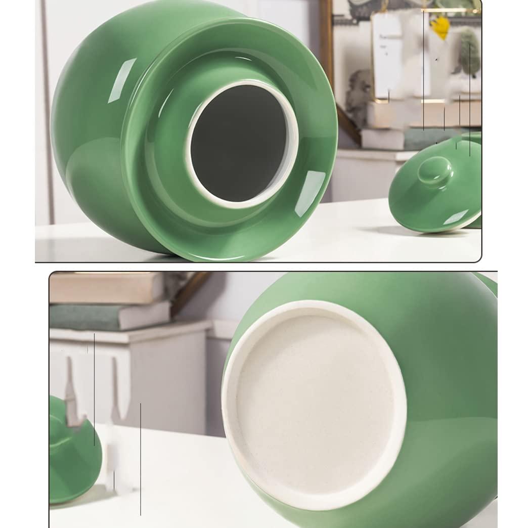 QPZK QPZK Traditional Chinese Porcelain Pickle Jar, Ceramic Fermentation Crock Pickling Pot,Fermenting Jar with Water Seal Airlock Lid Stoneware Fermenter for Sauerkraut green-10KG