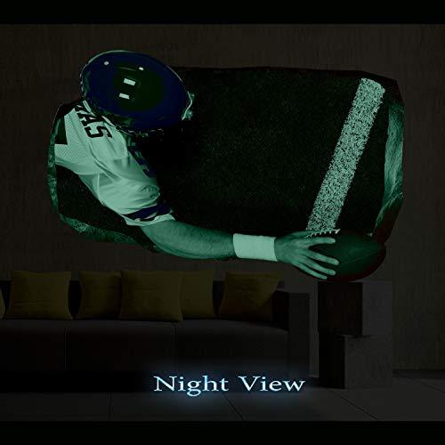 Mural Wall Art Mural Wall Art Startonight 3D - Touch Down Large Poster for Teens Bedroom Sport 47\" x 87\"