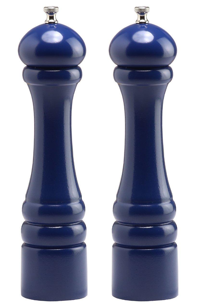 Chef Specialties Chef Specialties 10 Inch Imperial Pepper Mill and Salt Mill Set - Cobalt Blue - Made in USA