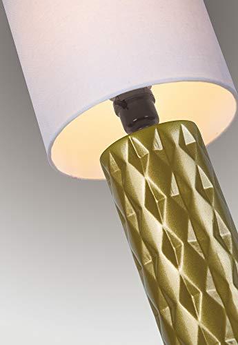 Lite Source Lite Source Mini Table LAMP, Gold Ceramic/White Linen Shade, E27 A 60W LS-23202GOLD