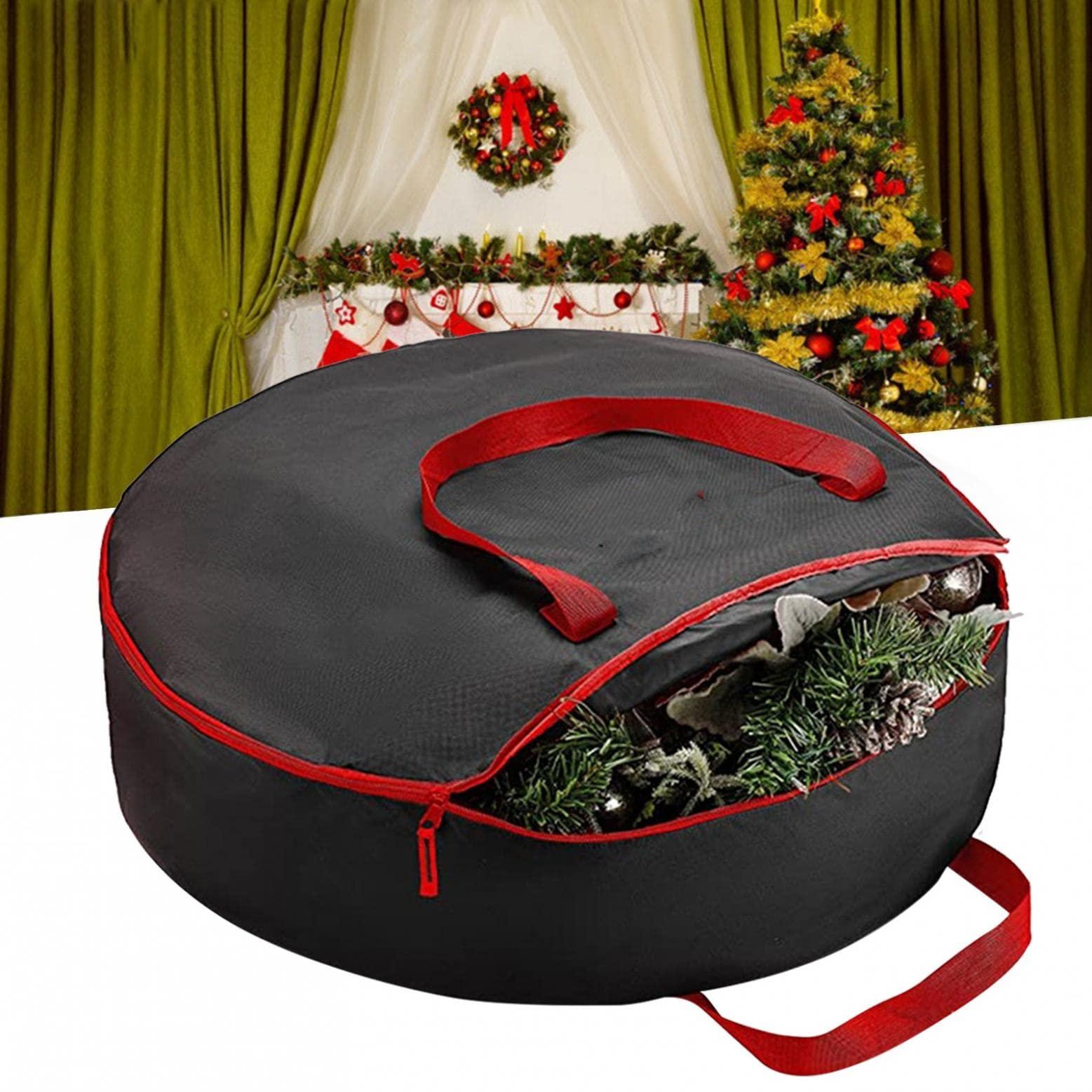 Cokino Cokino Extra Large Wreath Storage - Dual-Zippered Storage Container & Durable Handles, Protect Artificial Wreaths - Holiday Xmas Bag Made of Tear-Proof 210D Oxford Wreath Holder Wreath Boxes