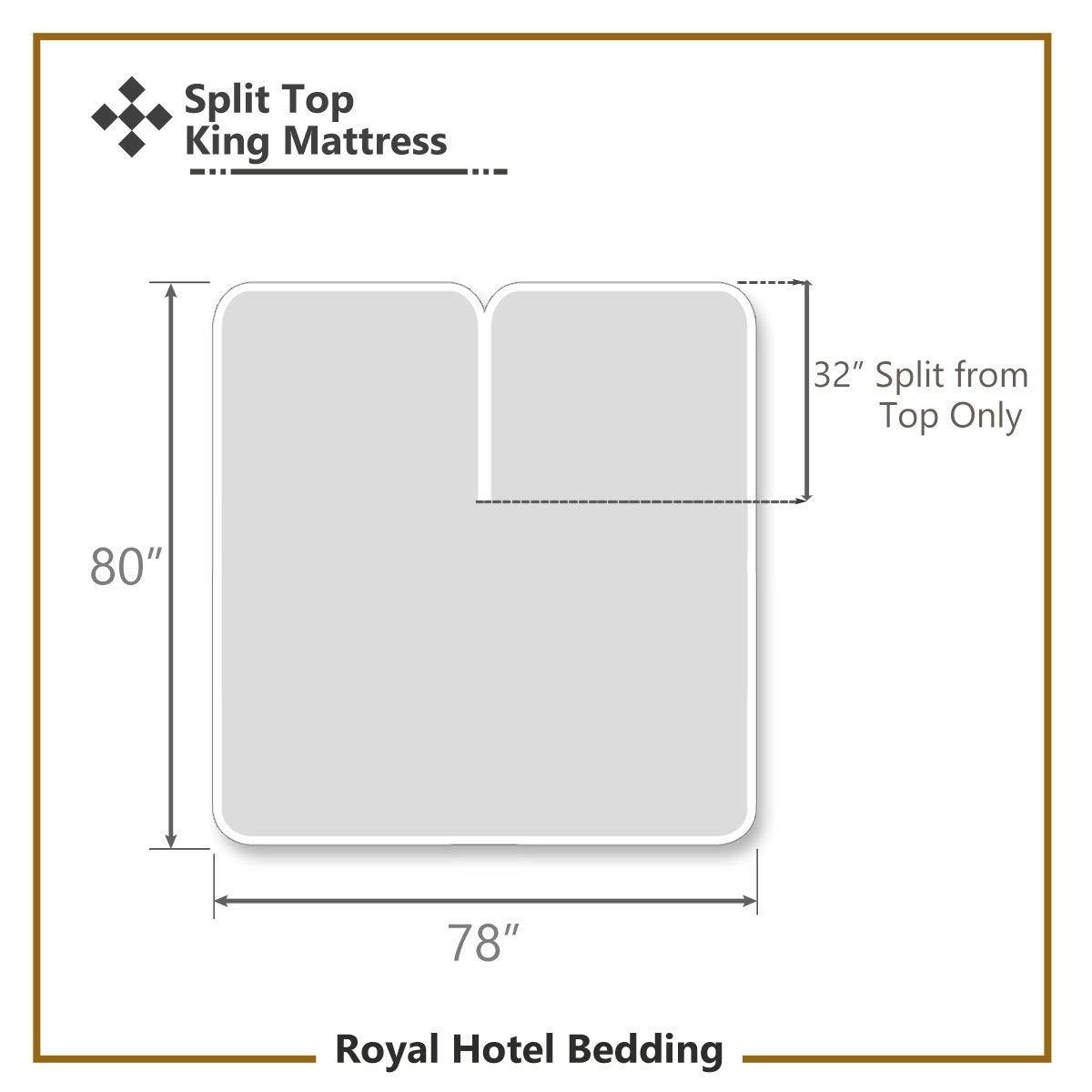 Royal Hotel Bedding Royal Hotel Bedding 650-Thread-Count Bed Sheets - Wrinkle Free Sheets - Deep Pocket, Cotton Blend, Sateen Sheets, Hypoallergenic, 4 Piece - Top Split-King : Adjustable King Size - Ivory