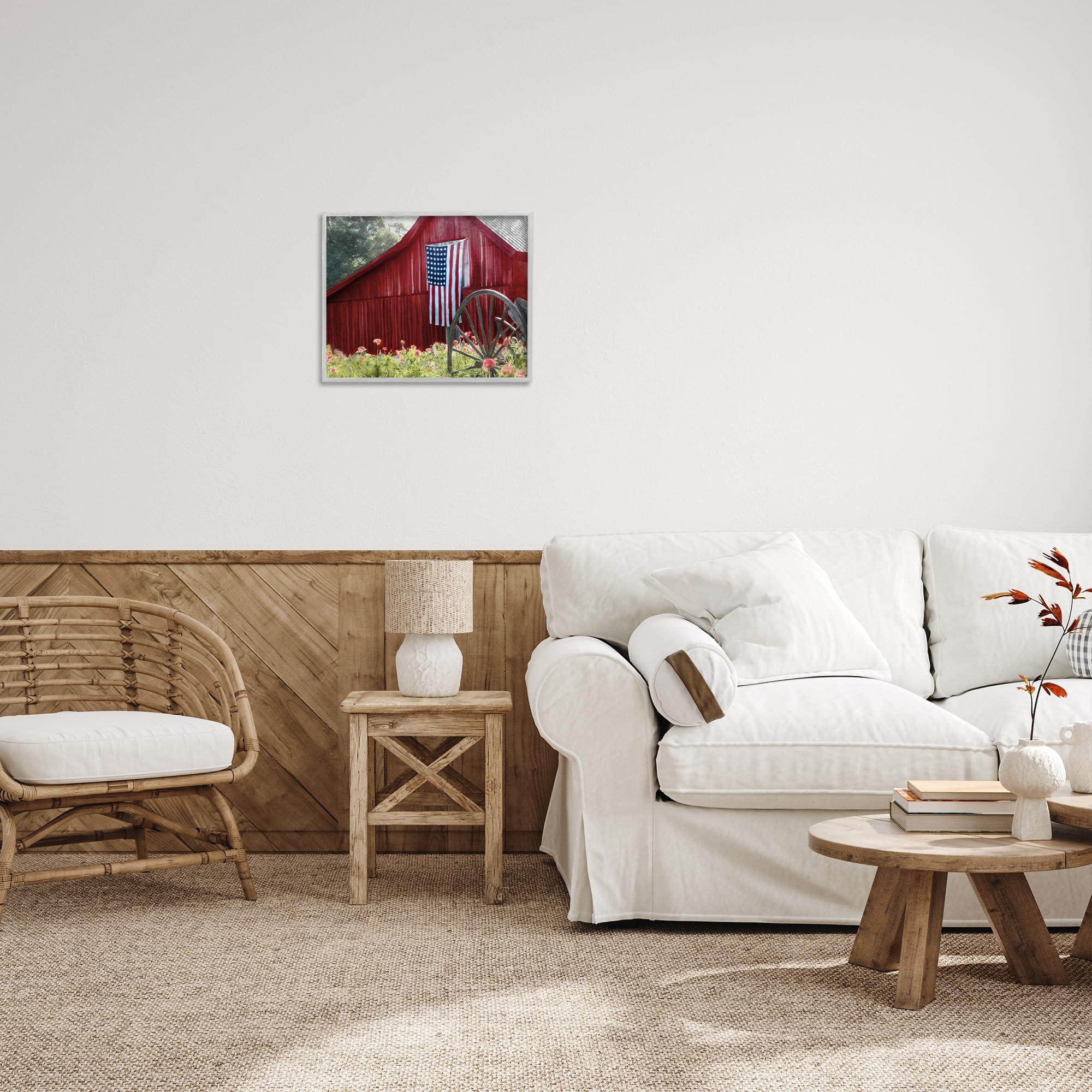 Stupell Industries Stupell Industries Country Farm Meadow Americana Giclee Framed Wall Art, Design by Kim Allen