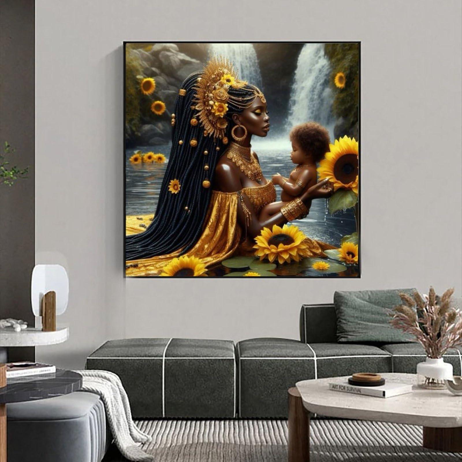 KFTTVUI Goddess Oshun Sexy Poster (4) Black Women Art Poster Canvas Painting Art Wall Decoration Canvas Painting Wall Art Poster Suitable for Bedroom Living Room Wall Art Poster Canvas Print Office Gift Bedro