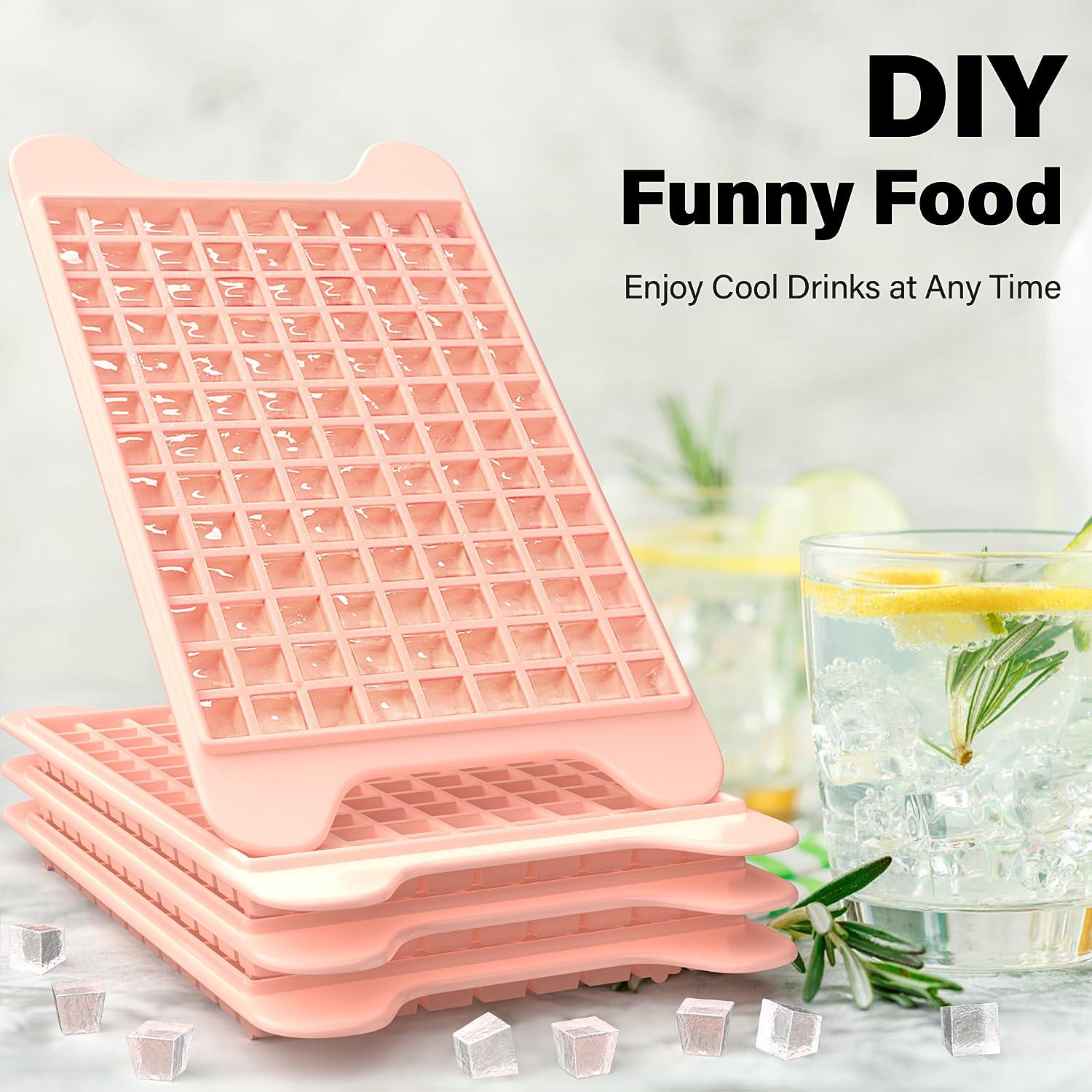 FDDBI Mini Ice Cube Tray for Freezer: FDDBI Small Ice Trays for Freezer with Bin - 1354PCS Easy Release Nugget Ice Tray - Crushed Ice Tray with Ice Container