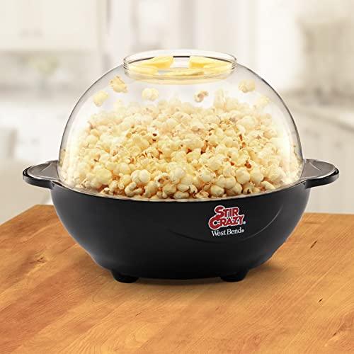 West Bend West Bend Popcorn Machine, Stir Crazy Black