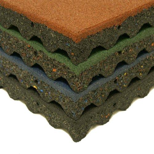 Rubber-Cal Rubber-Cal "Eco-Safety" Interlocking Playground Tiles - 2.50 x 19.5 x 19.5 inch - 4 Pack - 11 Square Feet Coverage - Terra Cota (04-126-TC-4pk)
