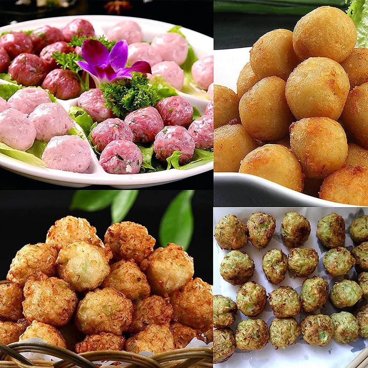 QIANMEI QIANMEI Meatball Maker Machine Commercial Manual Meatball Forming Machine, Shrimp Ball Fish Ball Maker, Vegetable Balls Fish Meatball Former Mold Tool, 600 / Minute for Kitchen