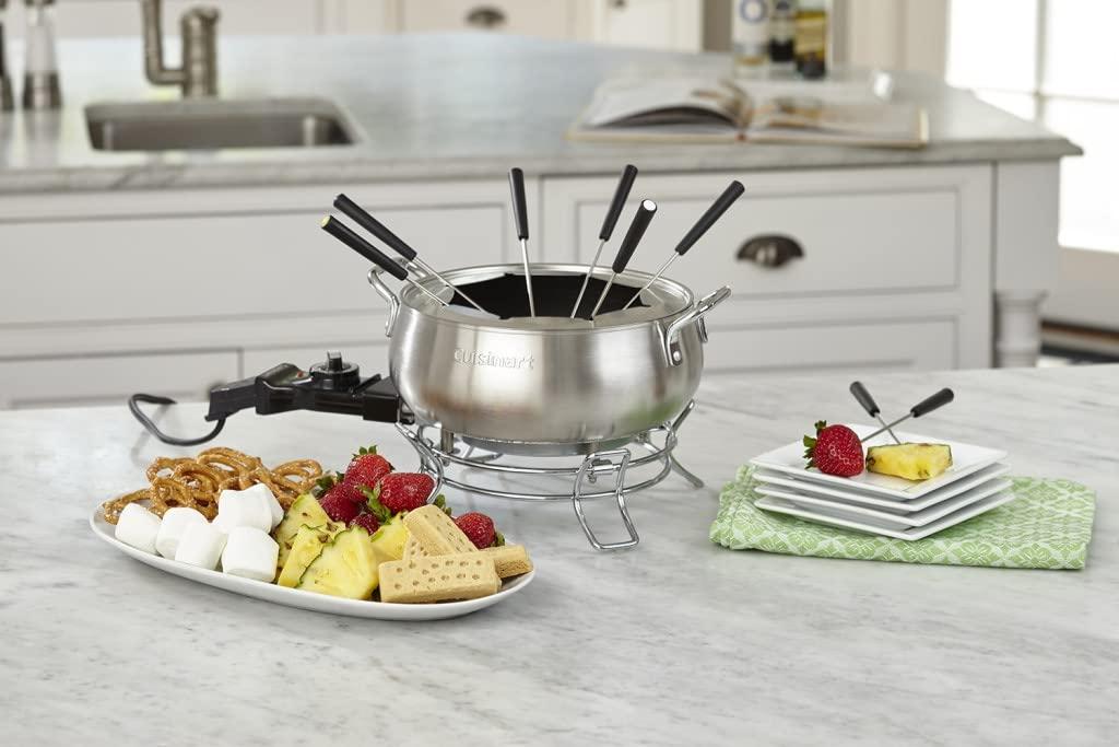 Cuisinart Cuisinart Fondue Pot, 3 Quart, For Chocolate, Cheese, Broth, Oil, Stainless Steel, CFO-3SSP1