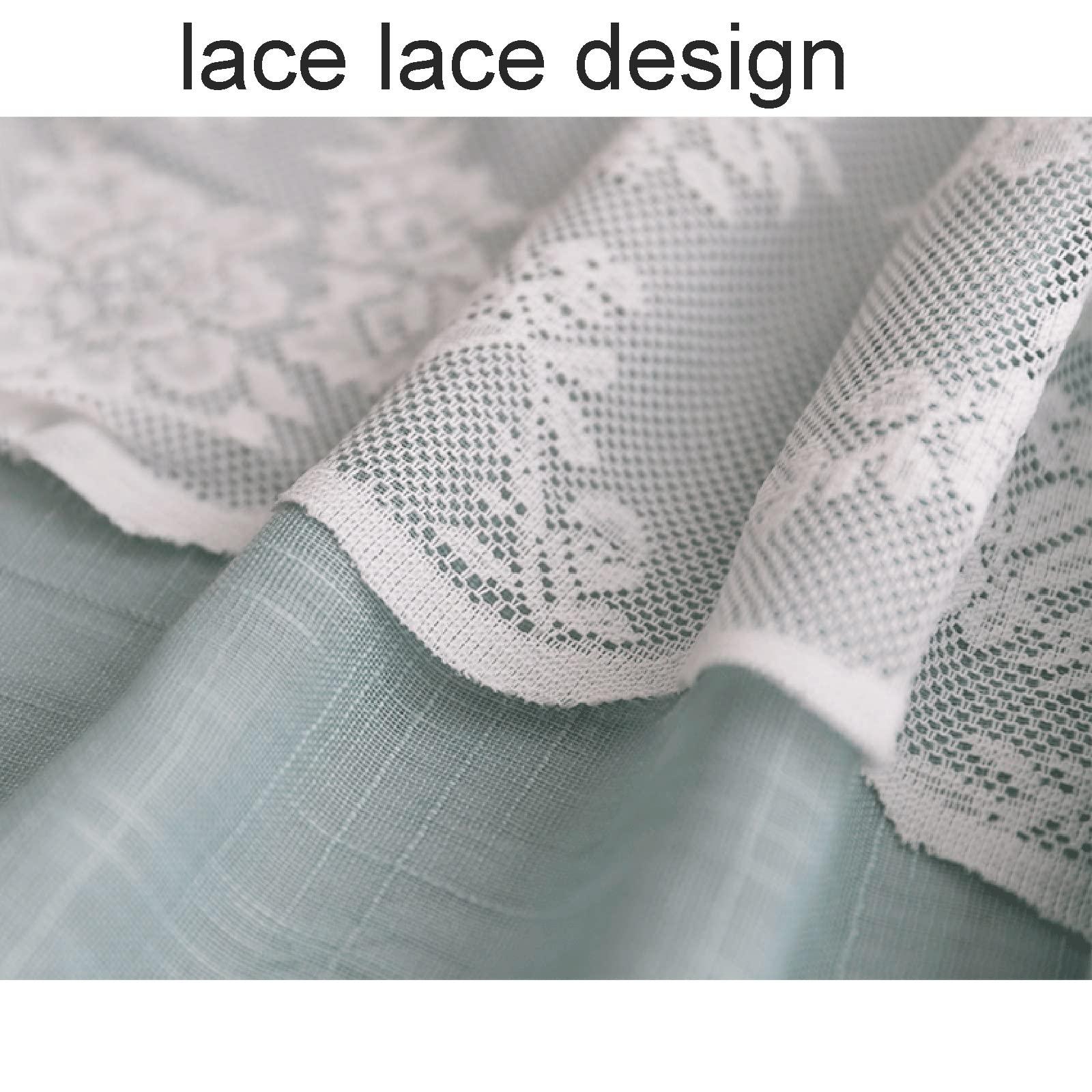 ENNEM Kitchen Blackout Window Curtains Over Sink, Embroidered Half Window Covering Voile Tier Curtains, for Kitchen Windows Treatment Pocket Snow Pom Decor Textured Cafe ( Size : 200*50cm(78.7*19.6in) )